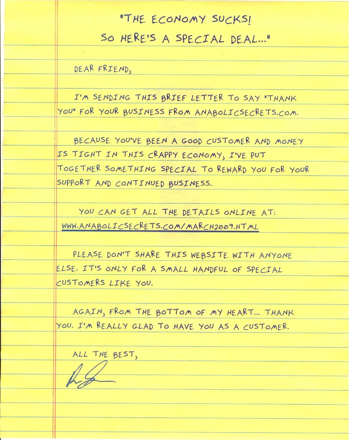 Personalized Hand Written Direct Mail Doberman Dan